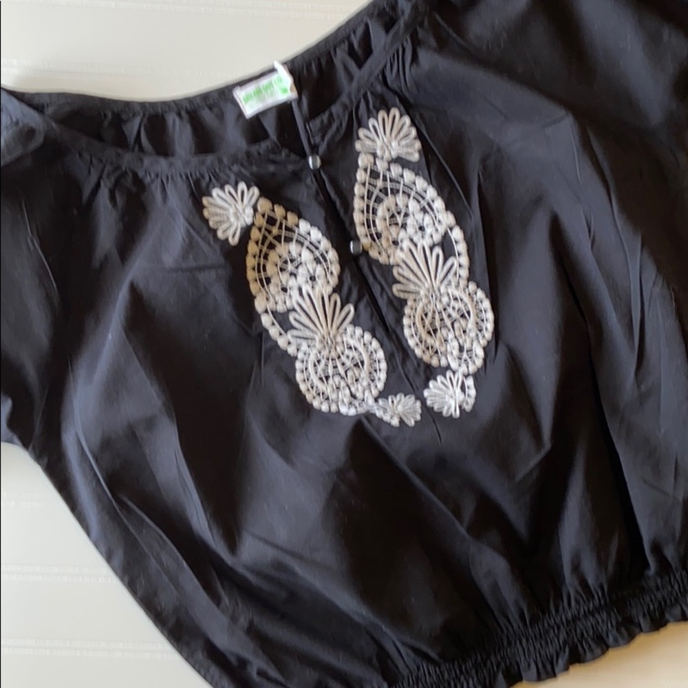 💐Black peasant top💐A-1
